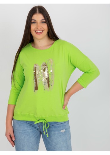 Limetkovo zelené tričko s potlačou