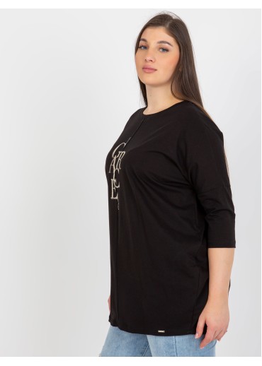 Čierna tunika s potlačou