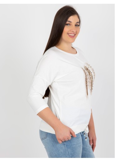 Smotanovo biele tričko s potlačou