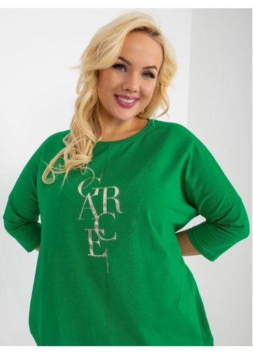 Zelená tunika s potlačou