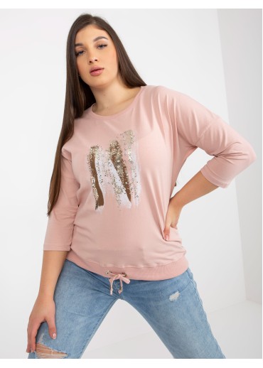 Púdrovo ružové tričko s potlačou
