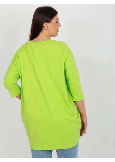 Limetkovo zelená tunika s potlačou