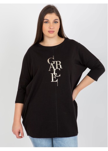 Čierna tunika s potlačou