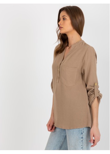 Béžovo hnedá košeľa