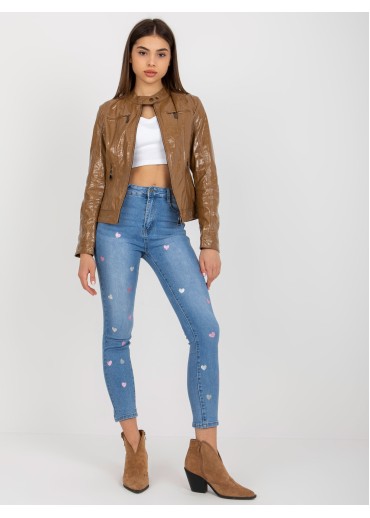 Hnedá koženková bunda