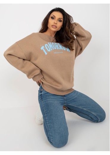 Kapučínovo hnedá basic mikina