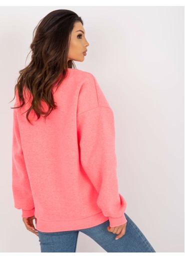 Neónovo ružová basic mikina