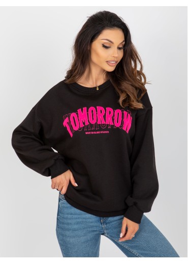 Čierna basic mikina