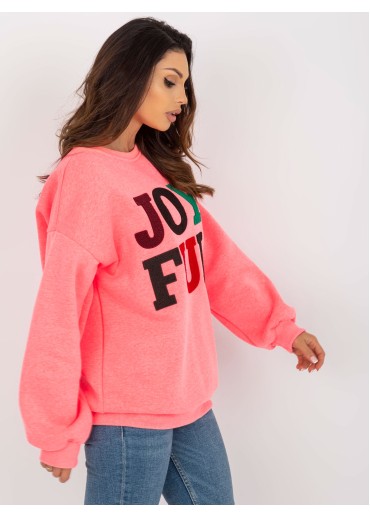 Neónovo ružová basic mikina