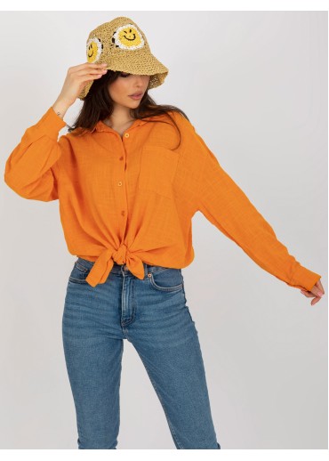 Oranžová predĺžená košeľa