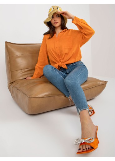 Oranžová predĺžená košeľa