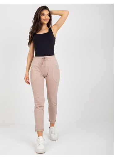 Béžovo hnedé tepláky