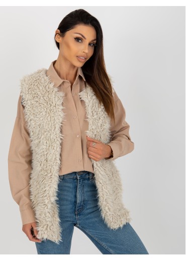 Béžovo hnedá vesta