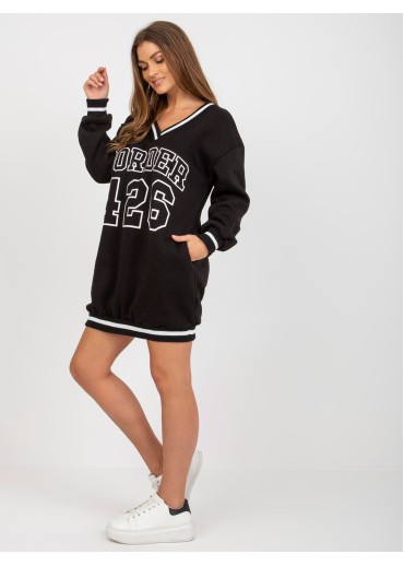 Čierna mikina s potlačou