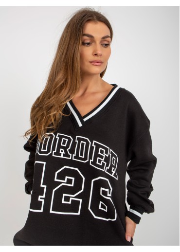 Čierna mikina s potlačou