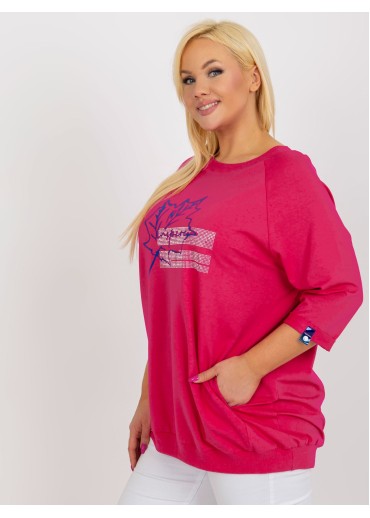 Fuchsiovo ružové tričko Javorový list
