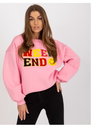 Ružová basic mikina