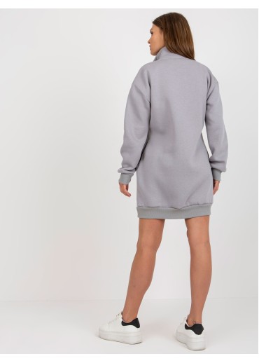 Sivá predĺžená mikina