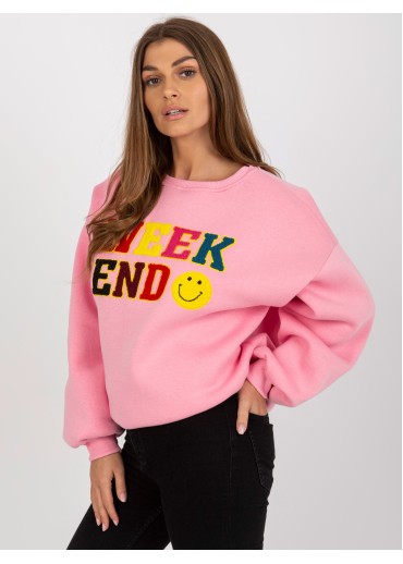 Ružová basic mikina