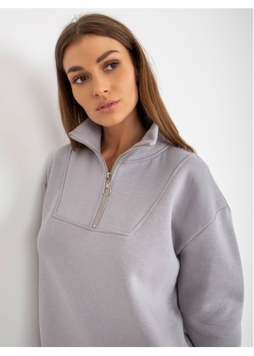 Sivá predĺžená mikina