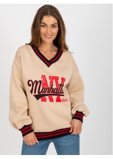 Béžovo hnedá mikina