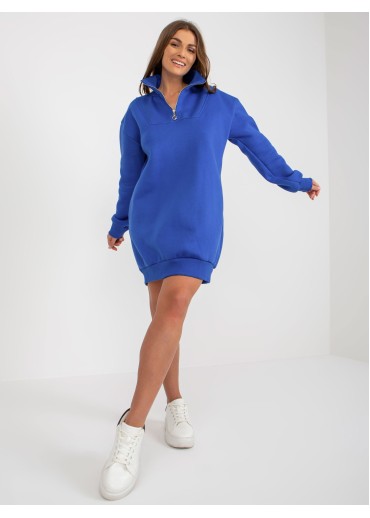 Kobaltovo modrá predĺžená mikina