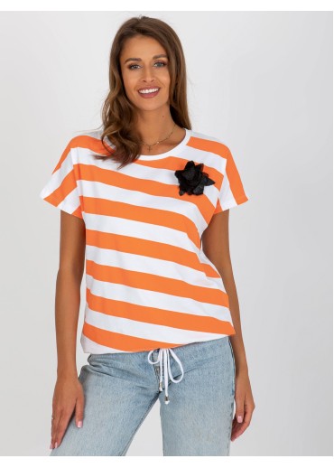Oranžové tričko pruhy