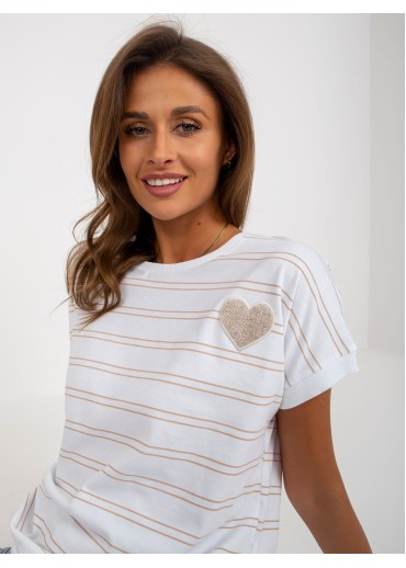 Béžovo hnedé tričko srdce