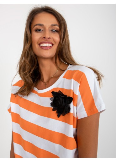 Oranžové tričko pruhy