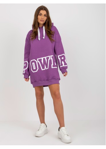 Fialová predĺžená mikina