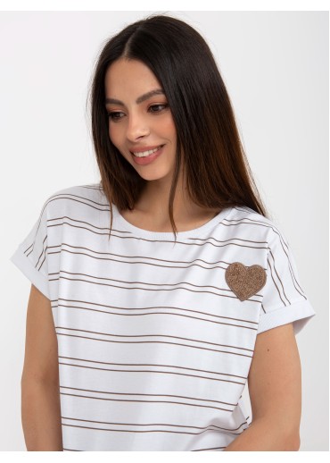 Karamelovo hnedé tričko srdce