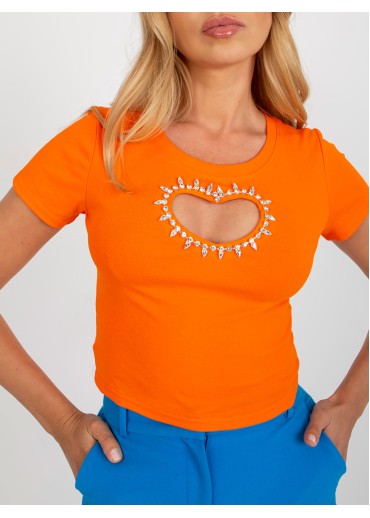 Oranžové crop top tričko