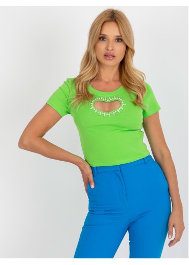 Zelené crop top tričko