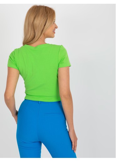 Zelené crop top tričko