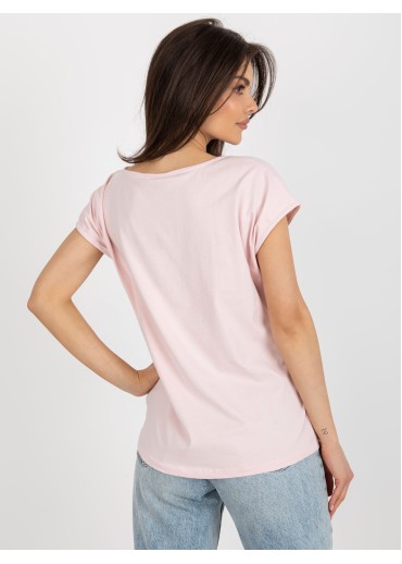 Púdrovo ružové tričko s nápisom