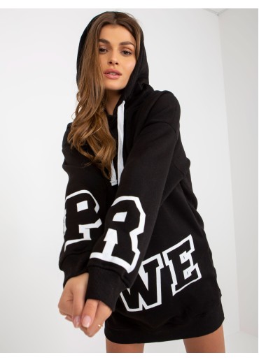 Čierna predĺžená mikina