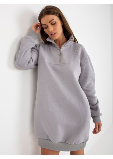 Sivá predĺžená mikina