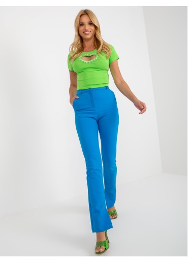 Zelené crop top tričko