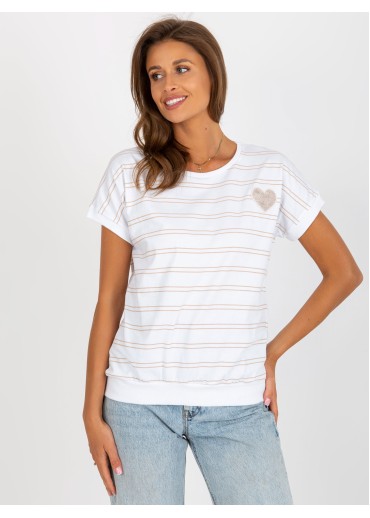 Béžovo hnedé tričko srdce