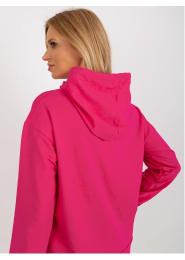 Fuchsiovo ružová basic mikina