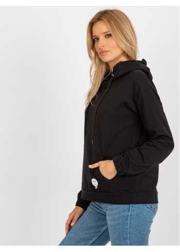 Čierna basic mikina