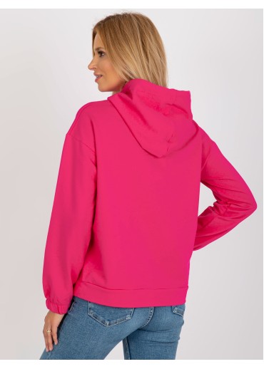 Fuchsiovo ružová basic mikina