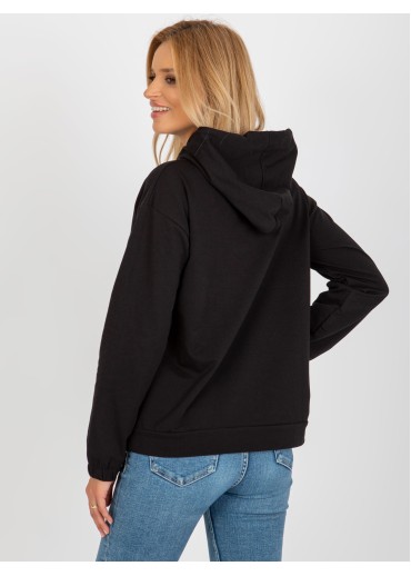 Čierna basic mikina