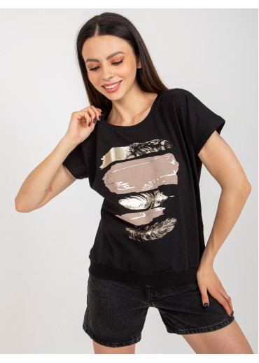 Čierne tričko s potlačou
