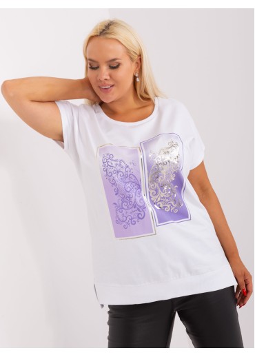 Fialové tričko s potlačou