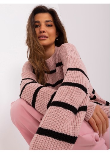 Púdrovo ružový sveter