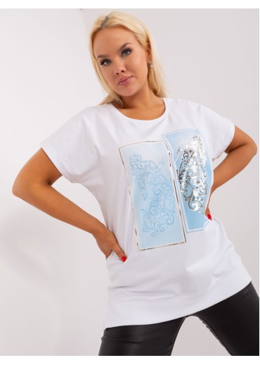 Svetlomodré tričko s potlačou