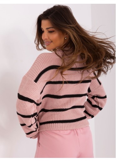 Púdrovo ružový sveter