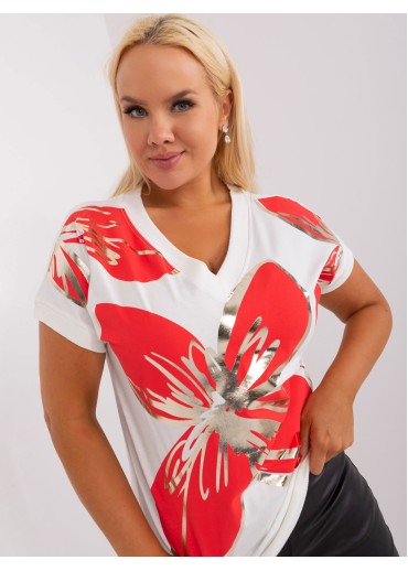 Červené tričko s potlačou