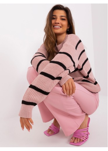 Púdrovo ružový sveter